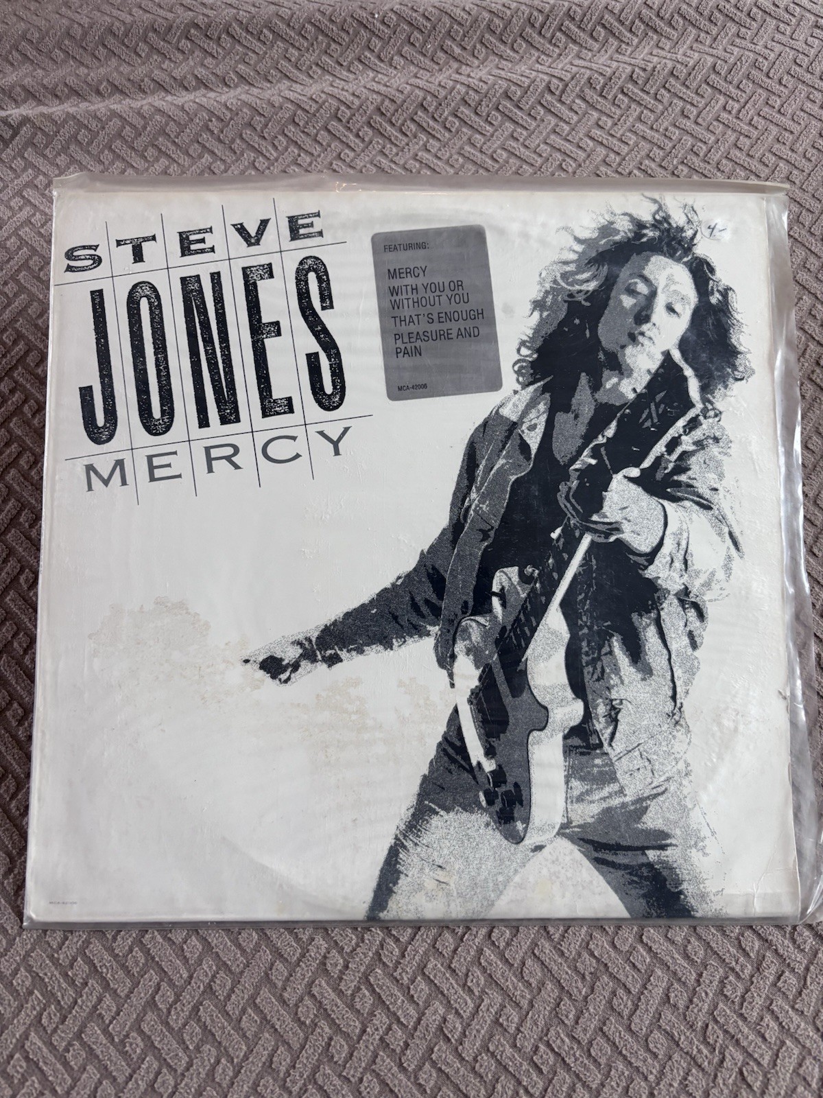 Steve Jones Mercy MCA Records Stamped Promotional LP 1987 Vinyl