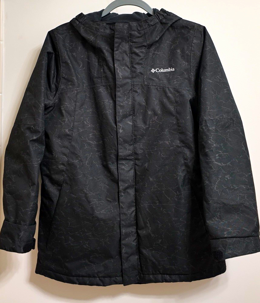Columbia Interchange 3-in-1 Omni-Heat Insulated Jacket kids XL Black Abstract
