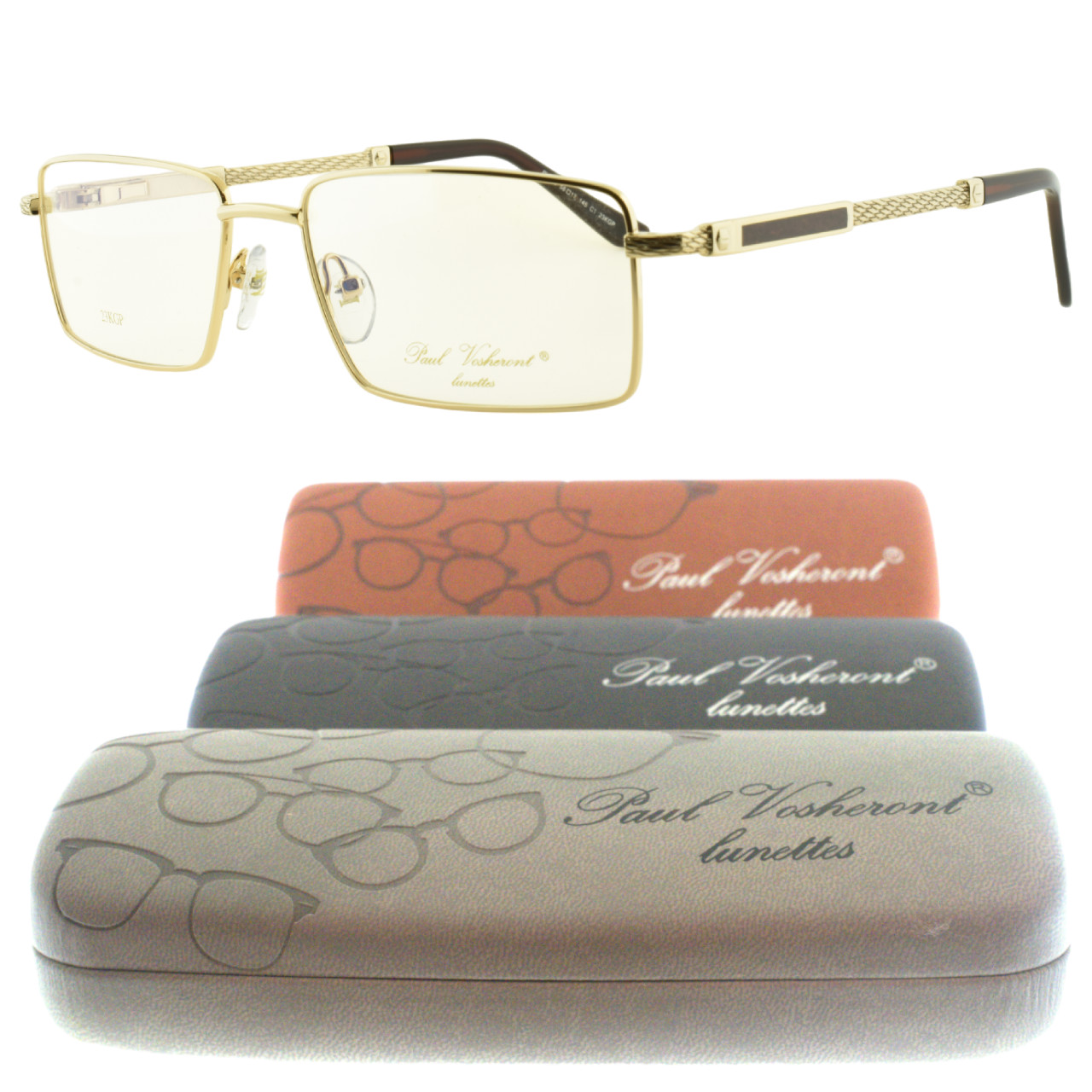 NEW PAUL VORSHERONT PV368 C1 23KGP Handmade Gold Optical Frame Eyeglasses