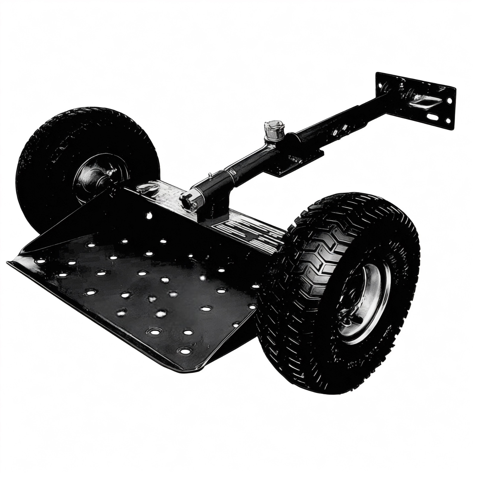 Jungle Jims Jungle Wheels 2-Wheel Mower Sulky Black | Heavy-Duty Lawn Equipment