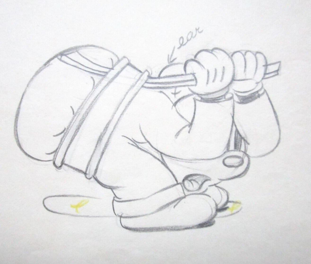 1935 MICKEY MOUSE ORIGINAL PRODUCTION cel DRAWING WALT DISNEY car service wheel 1935 MICKEY MOUSE ORIGINAL PRODUCTION cel DRAWING WALT DISNEY car service wheel