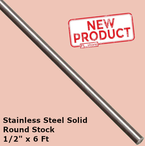 Stainless Steel Round Rod 1/2\ Stainless Steel Round Rod 1/2\