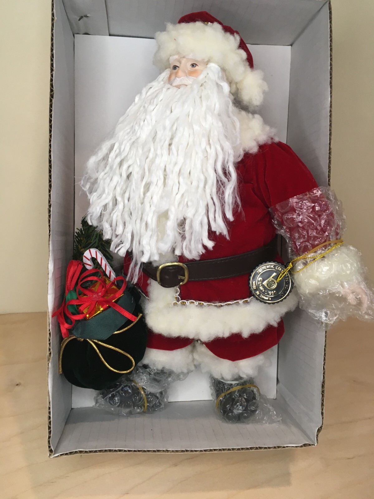**Vintage BRINN\'S AUTHENTIC COLLECTIBLE EDITION SANTA FIGURE 1990 NEW IN BOX **Vintage BRINN\'S AUTHENTIC COLLECTIBLE EDITION SANTA FIGURE 1990 NEW IN BOX