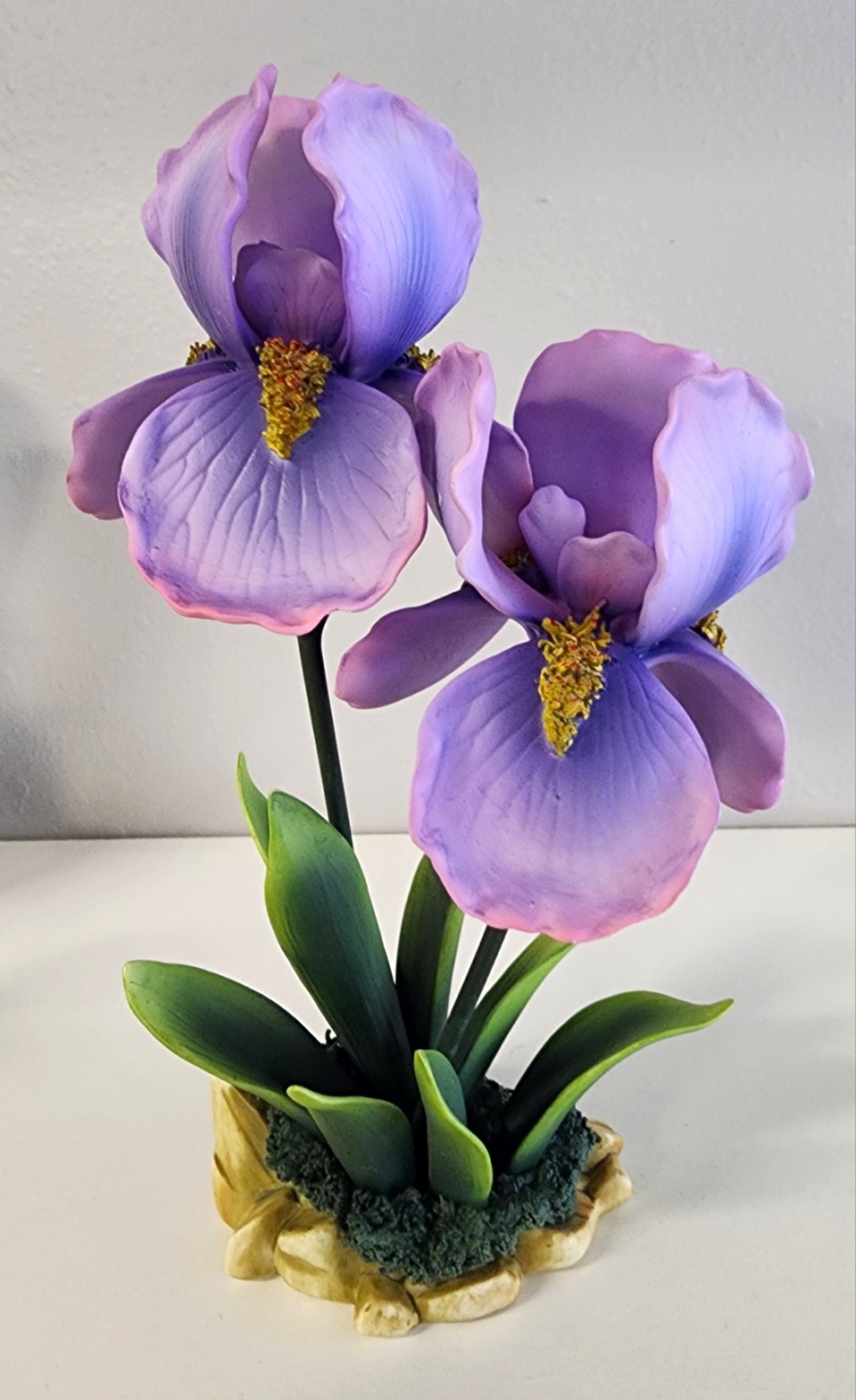 Vintage Lefton Purple Iris Porcelain  Excellent Condition 