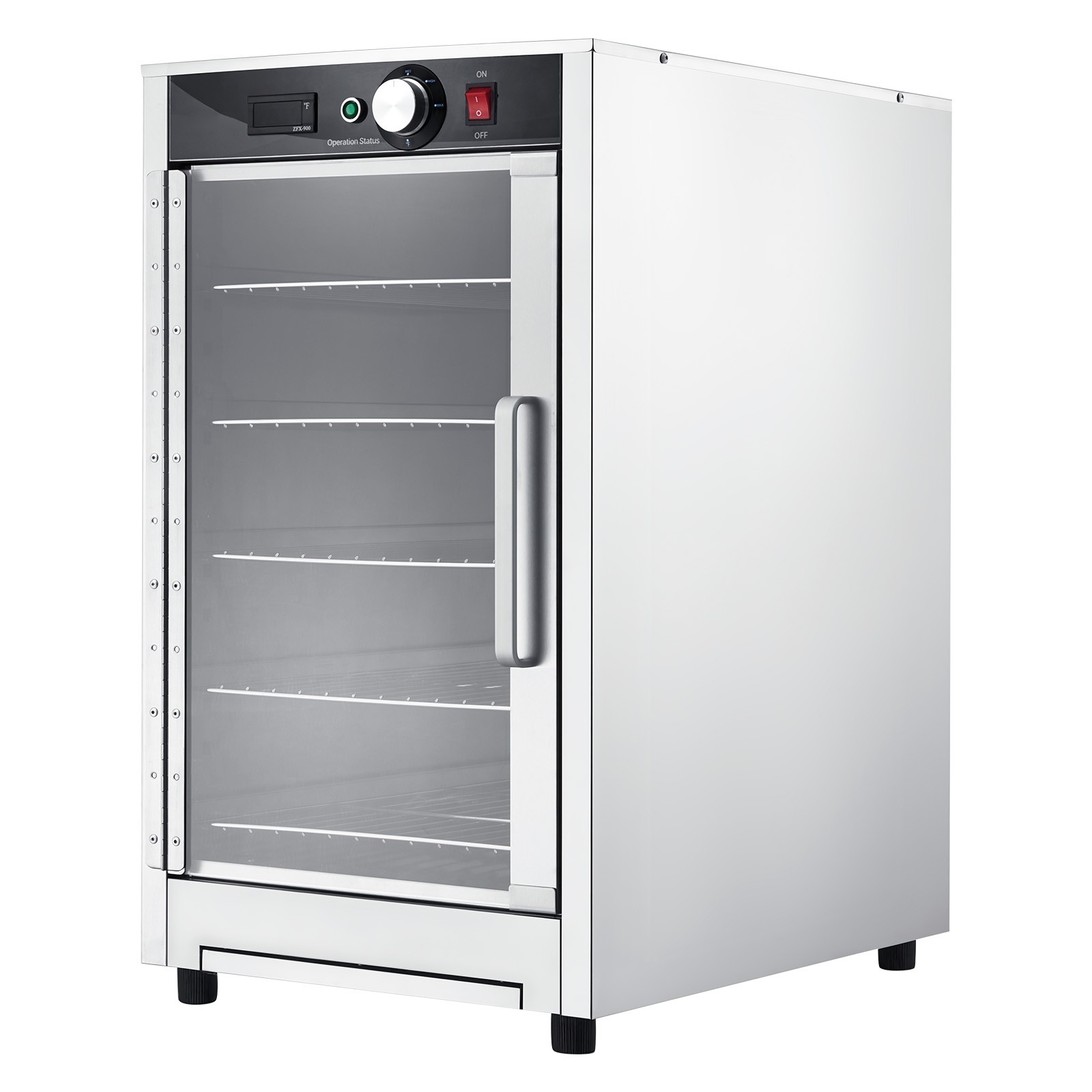 Uimoso Electric Food Warming Cabinet with Glass Door and 5-Tier Design