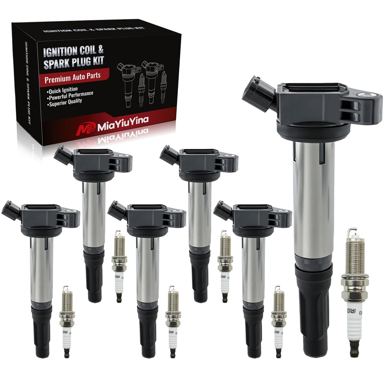 6Pk UF487 Ignition Coils & Iridium Spark Plugs Tune Up Kit for Toyota/Lexus