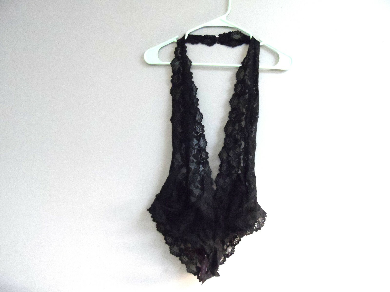Adore Me Women\'s Lingerie Lace Mesh See Through Bodysuit 02297 Black Medium