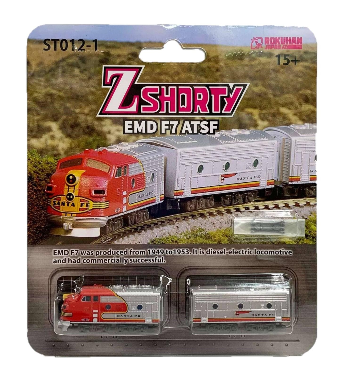 Rokuhan Z gauge Z shorty EMD F7 ATSF ST012-1 model railroad diesel locomotive