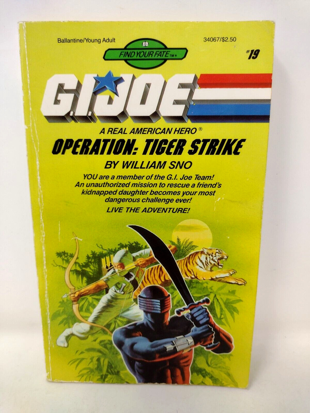 G.I. Joe Operation Tiger Strike 19 by William Sno Ballentine Paperback