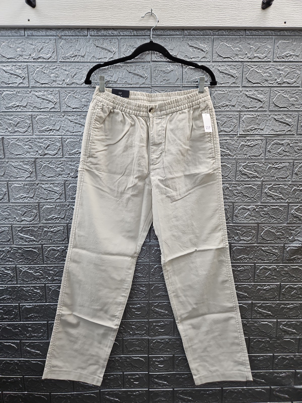 New GAP Men\'s Linen Cotton Relaxed Taper Easy Pants Regular Sz S