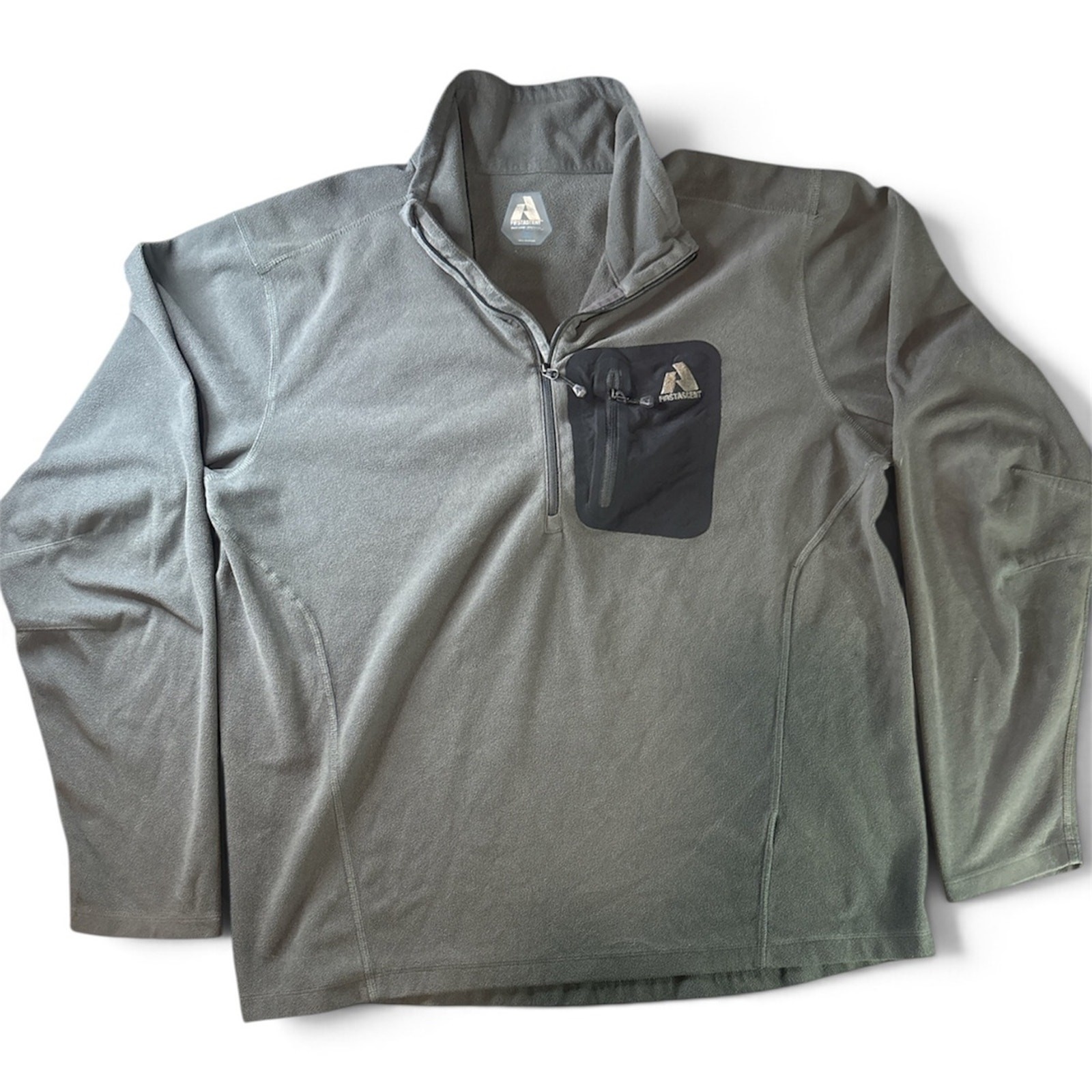 First Ascent by Eddie Bauer mens quarter-zip fleece pullover Large gray First Ascent by Eddie Bauer mens quarter-zip fleece pullover Large gray