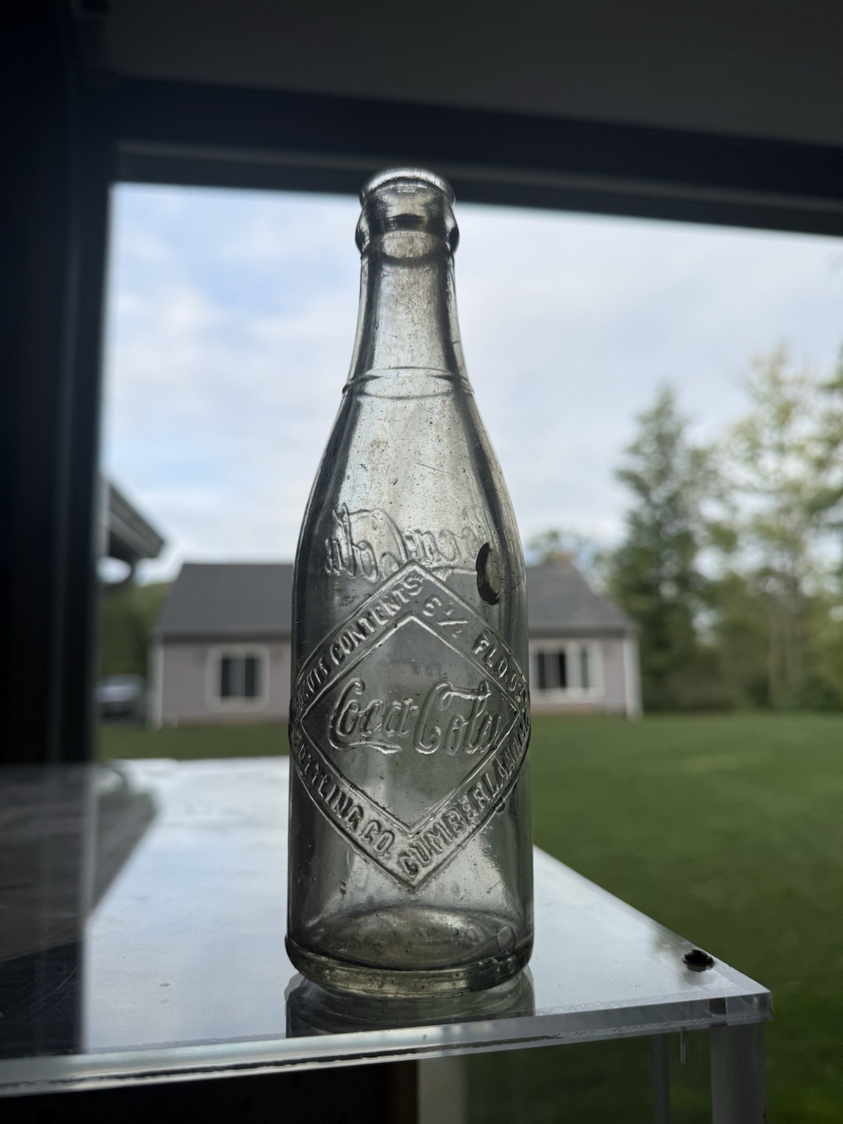 RARE CLEAR COKE COCA COLA DOUBLE DIAMOND SODA BOTTLE CUMBERLAND MARYLAND