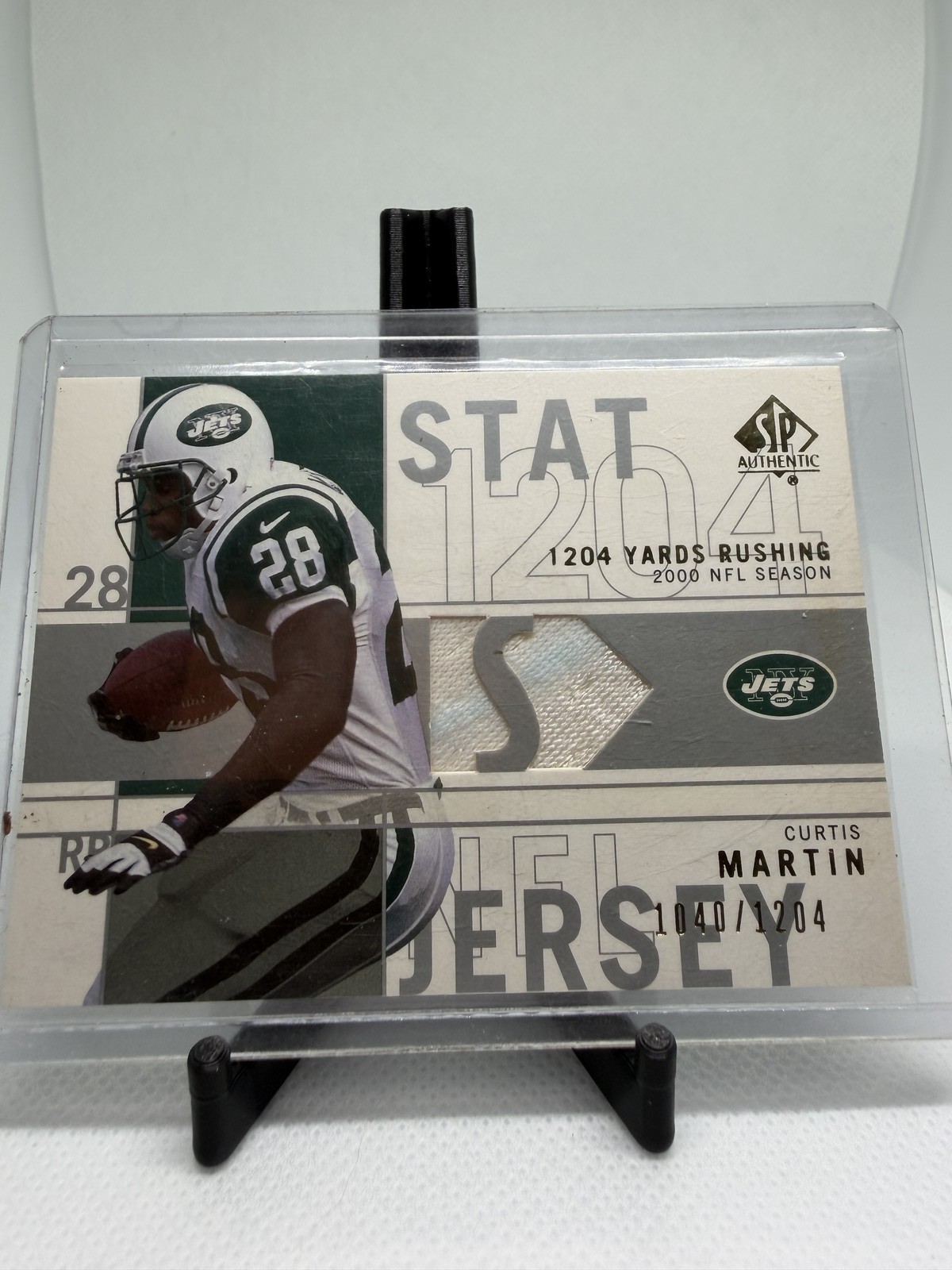 2001 SP Authentic #SP-CM Curtis Martin Stat Jerseys #/1204