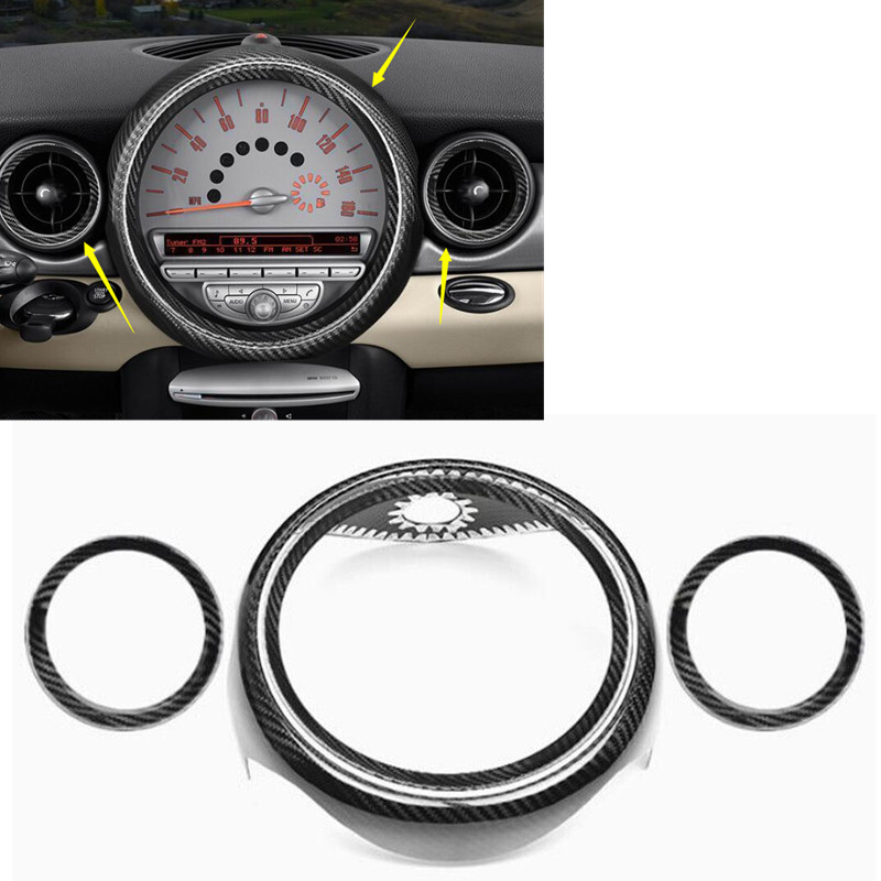 3X Control Speedometer Panel Cover Dry Carbon for 07-15 Mini Cooper R55-R58 R59