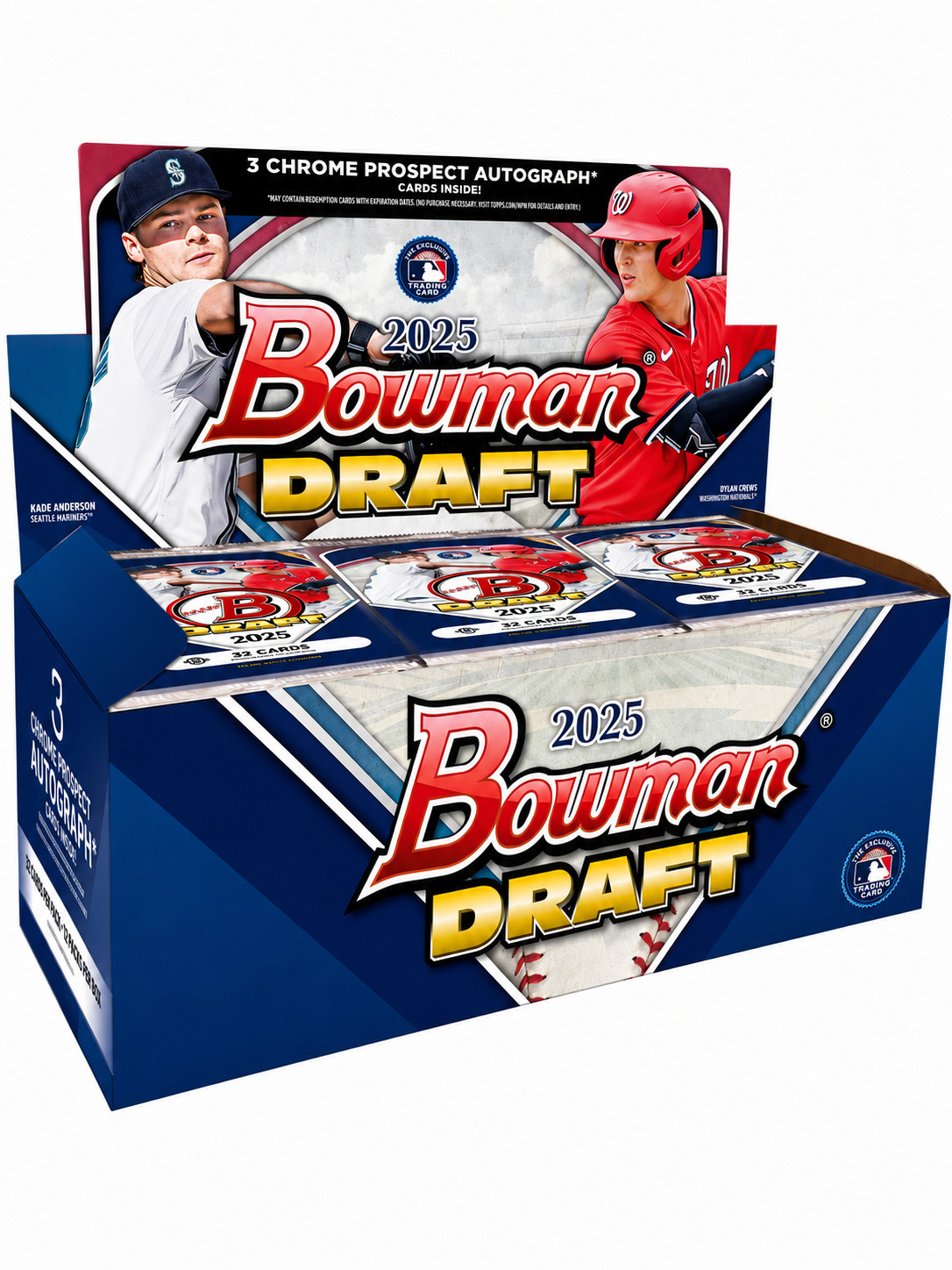 2025 BOWMAN DRAFT CHROME HOBBY JUMBO BOX (3 AUTOs) MLB Baseball Brand New QTY