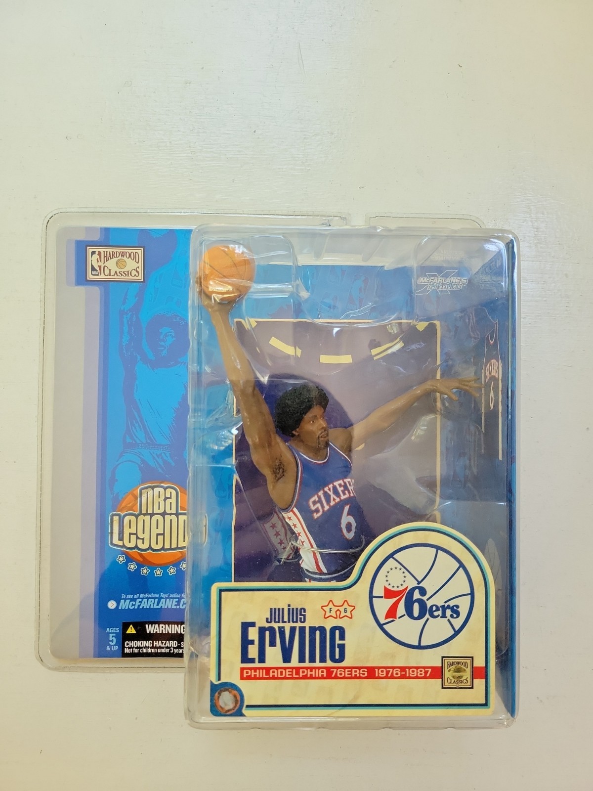 Dr. J Julius Erving McFarlane Hardwood Classics NBA Legends 76ers Figure