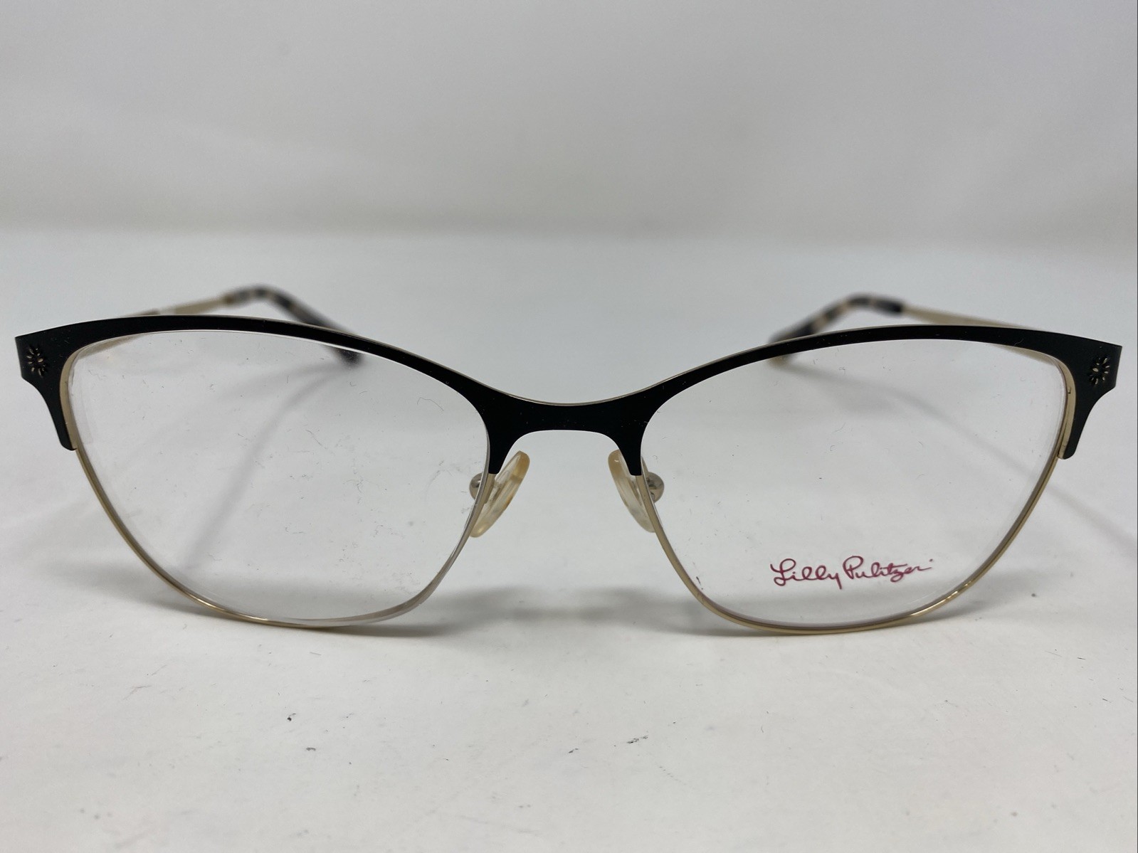 Lilly Pulitzer Charlotte OX 53-16-135 Black/Gold Full Rim Eyeglasses Frame X595