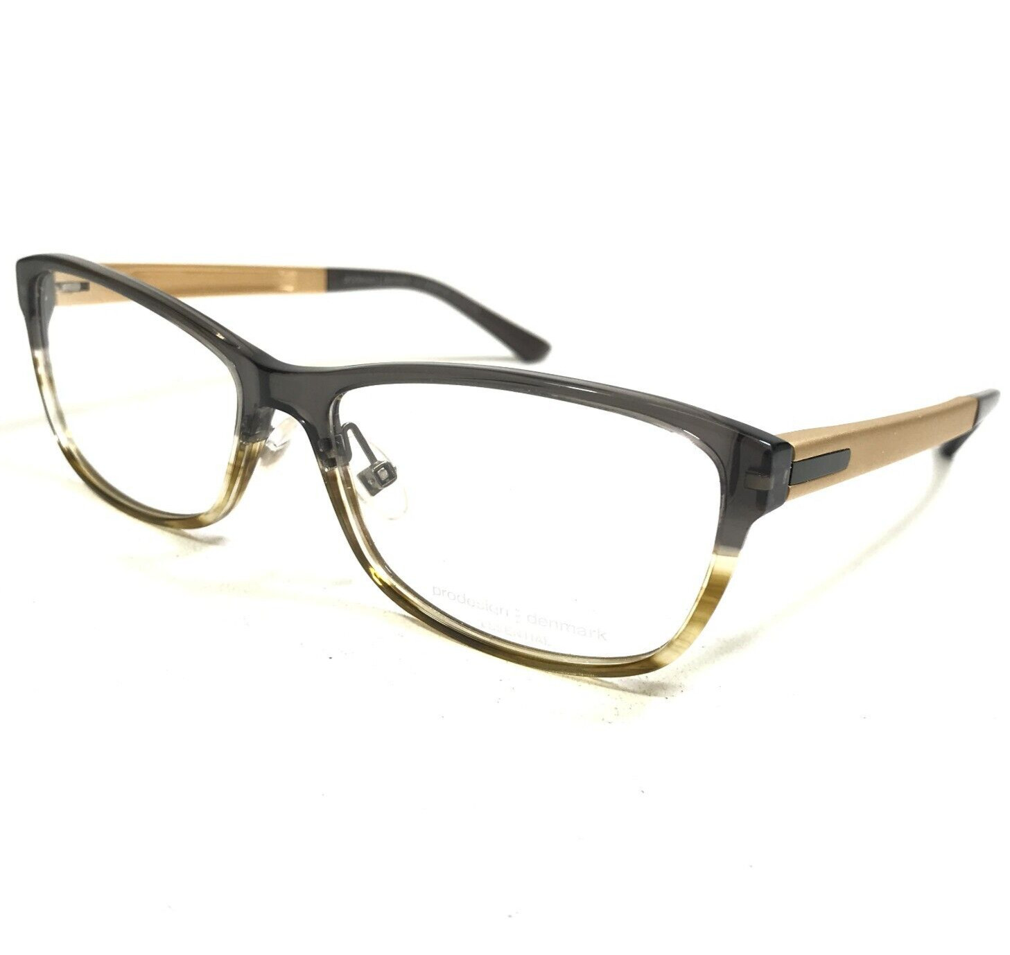Prodesign Denmark Eyeglasses Frames 1796-1 c.6544 Gray Gold Horn 55-15-140