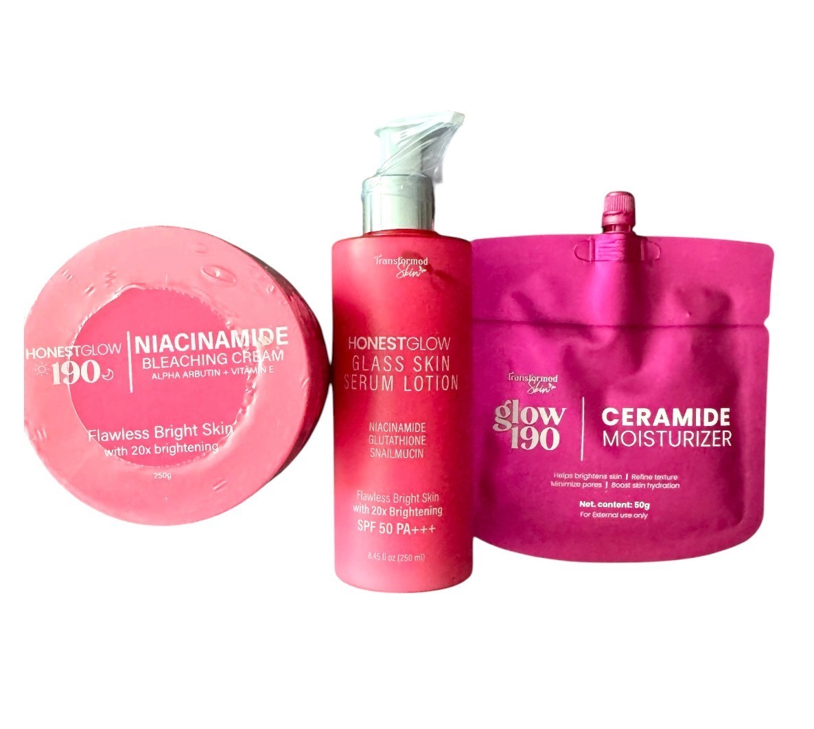HONEST GLOW Serum Body Lotion  250mL, Ceramide Moisturizer and Bleaching Cream