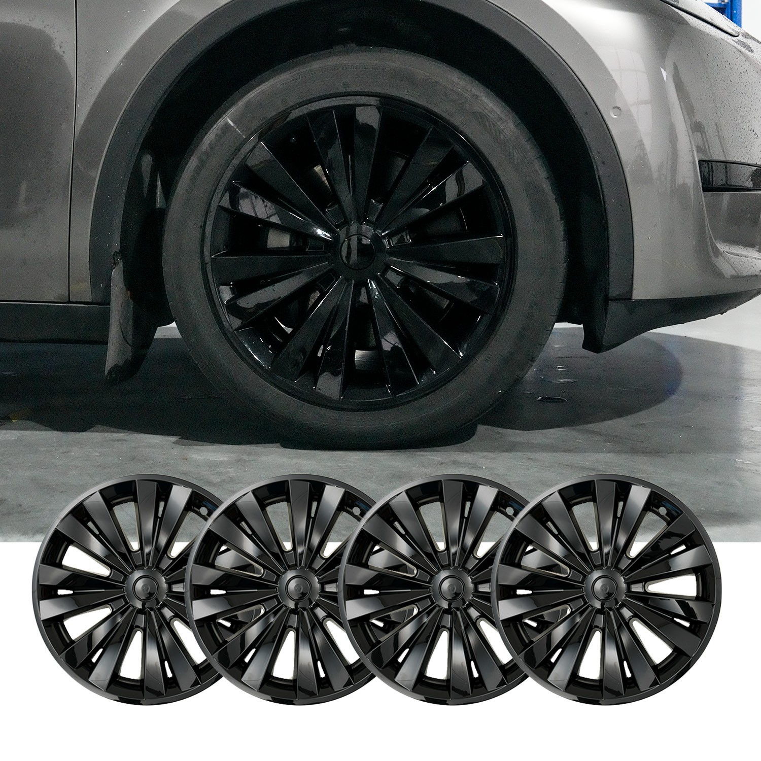 For 2020-2024 Tesla Model Y Wheel Hub Caps Wheel Covers 19 Inch Hubcaps 4 PCS For 2020-2024 Tesla Model Y Wheel Hub Caps Wheel Covers 19 Inch Hubcaps 4 PCS