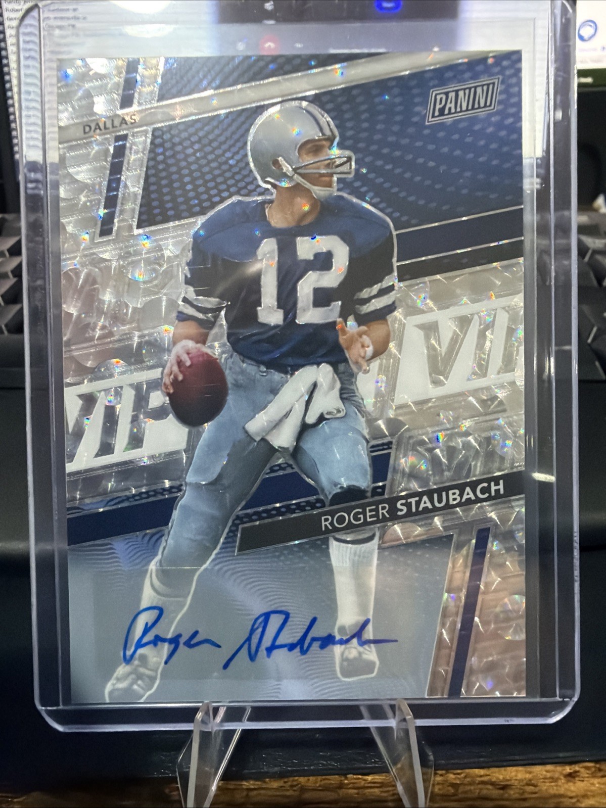 Roger Staubach Panini Gold Auto /12 Dallas Cowboys HOF Autograph