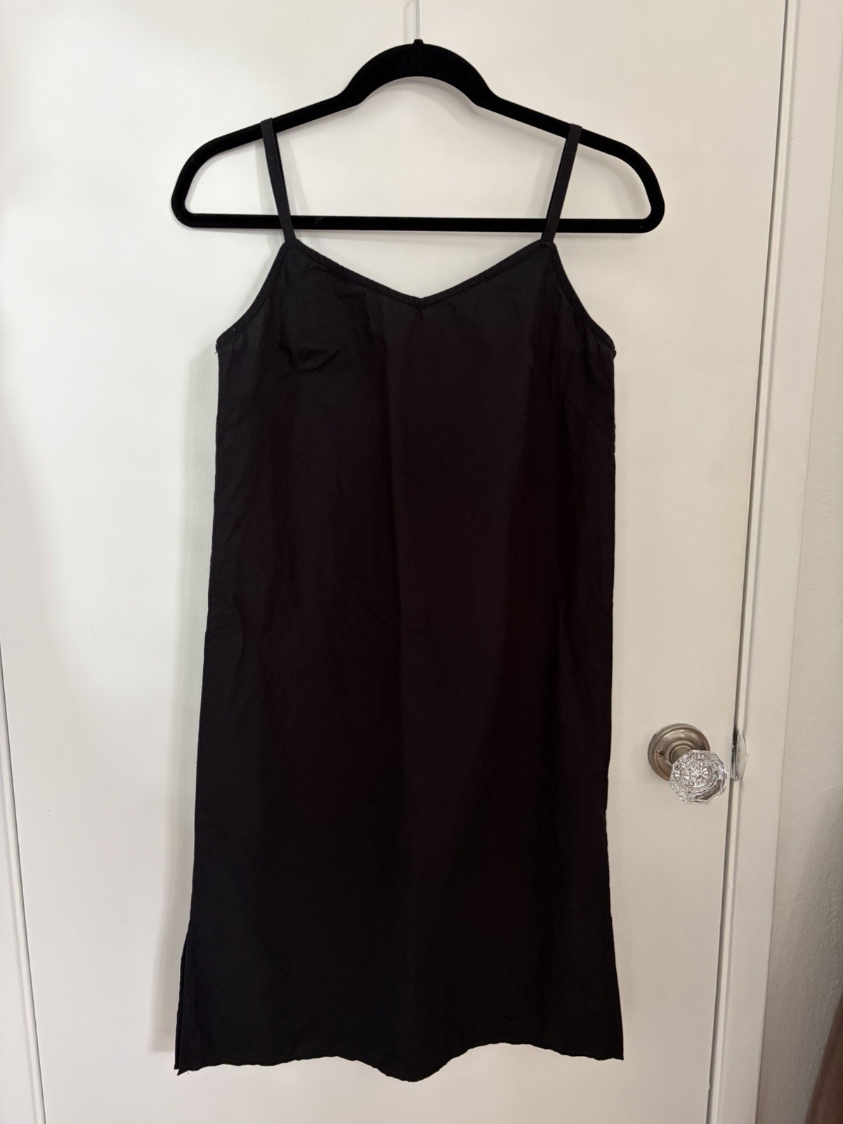 B MING by BEAMS Slip Dress Black 100% Cotton Size Small