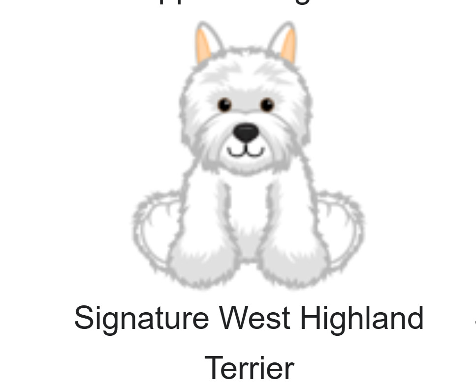 WEBKINZ- Signature West Highland Terrier *Virtual Code ONLY for Webkinz Classic