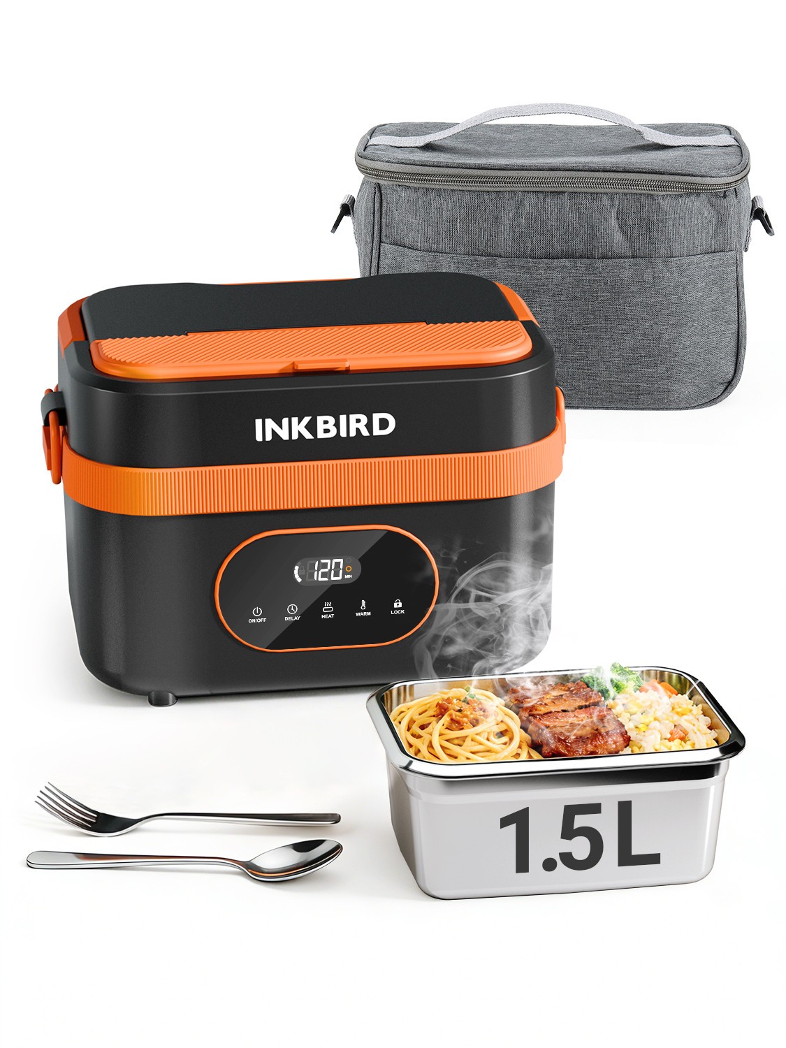 Cordless Electric Lunch Container Portable Heated Food Warmer Scheduled Heating