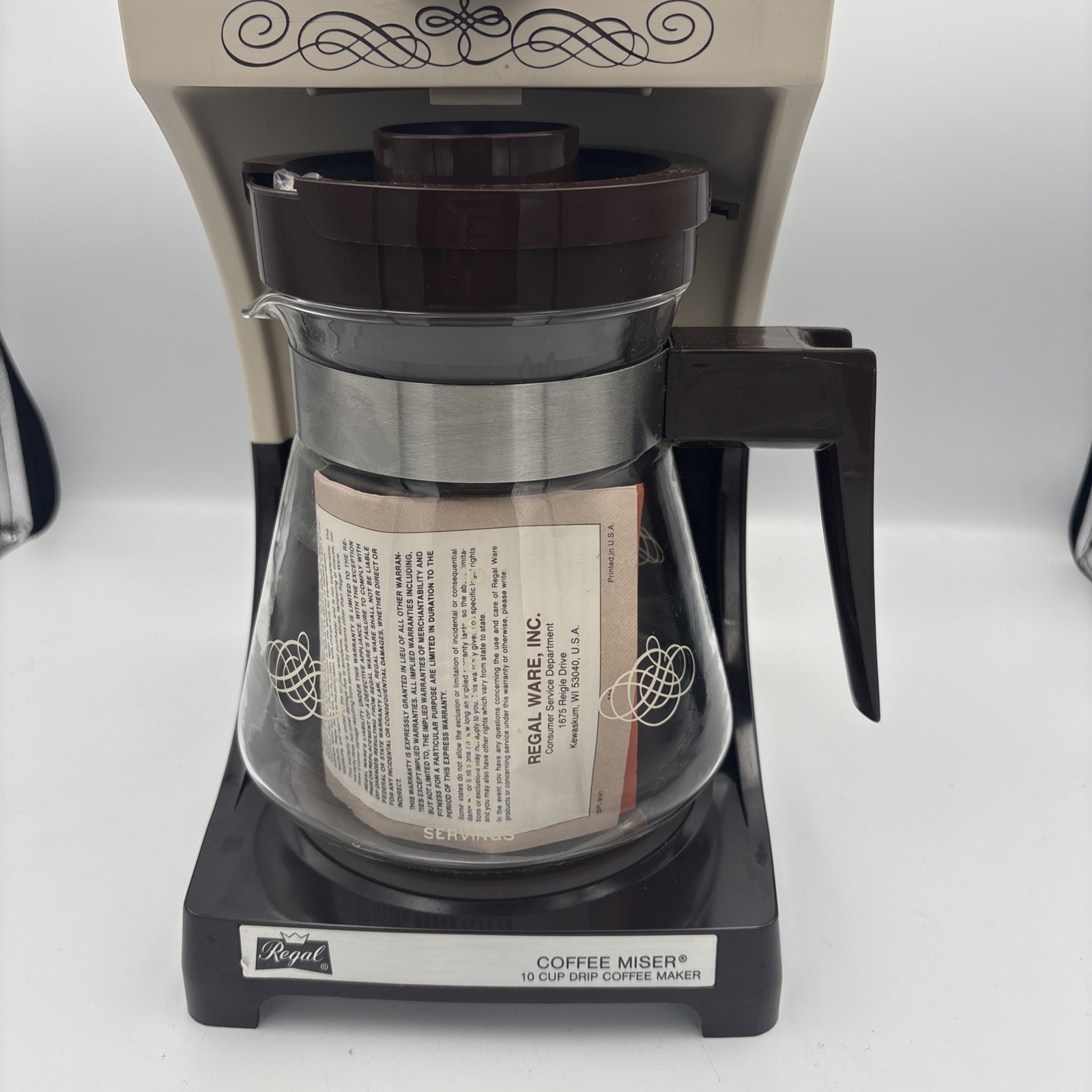 NOS NEW Vintage Regal Coffee Miser 1-10 Cup Drip Coffee Maker USA K7560BW Retro