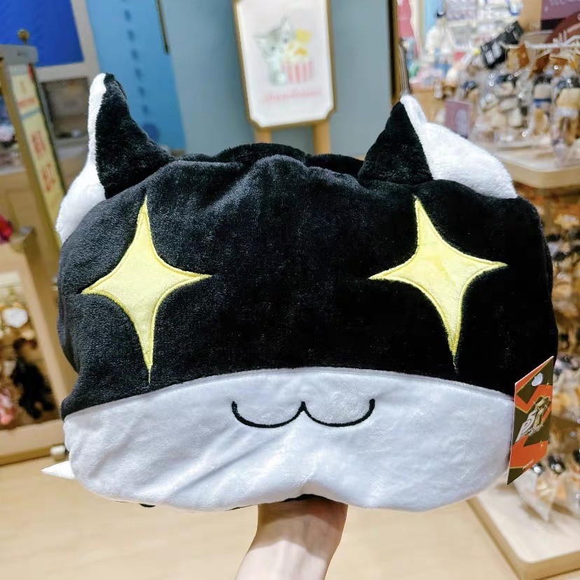 90*140cm Official Persona 5 Morgana Plush Blanket Mona Fleece Plushie Cloak 90*140cm Official Persona 5 Morgana Plush Blanket Mona Fleece Plushie Cloak