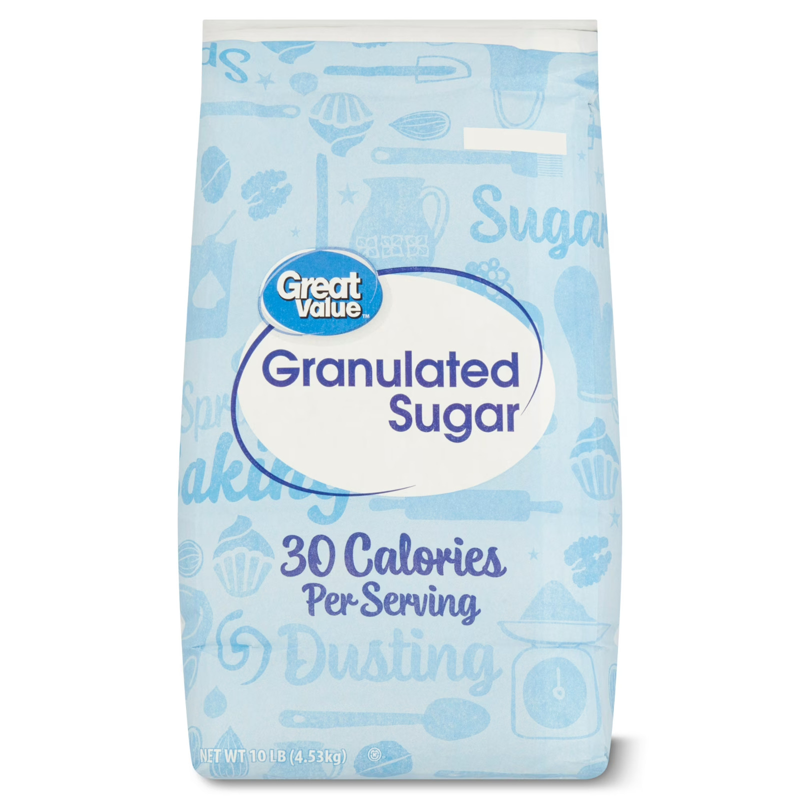 Great Value Pure Granulated Sugar, 10lb free & fast delivery New Great Value Pure Granulated Sugar, 10lb free & fast delivery New