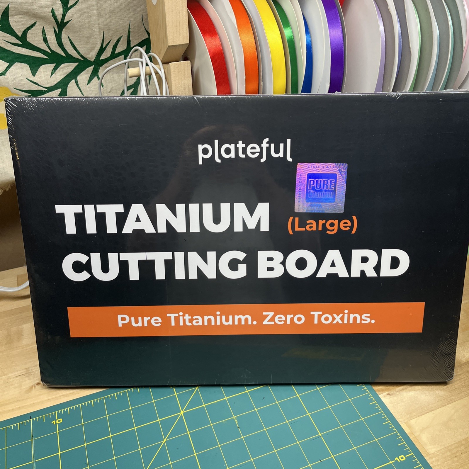 LARGE Plateful Titanium Cutting Board - Real Titanium Cutting Boards for Kitchen LARGE Plateful Titanium Cutting Board - Real Titanium Cutting Boards for Kitchen