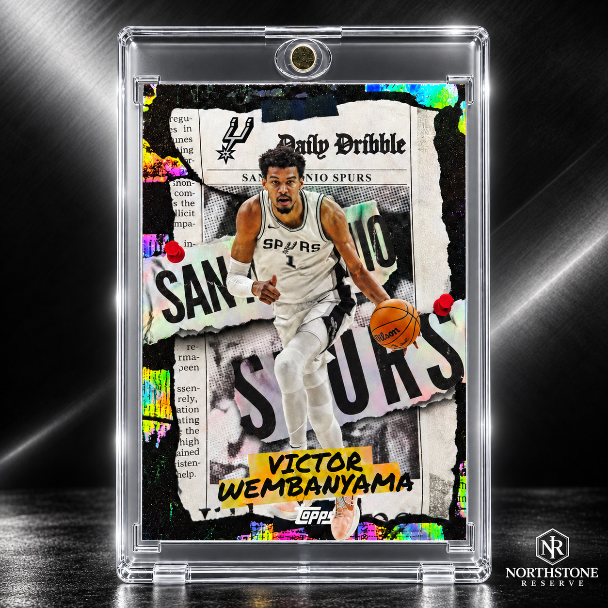 Victor Wembanyama Rare Newsprint Refractor SSP Investment Topps Spurs Mint Card
