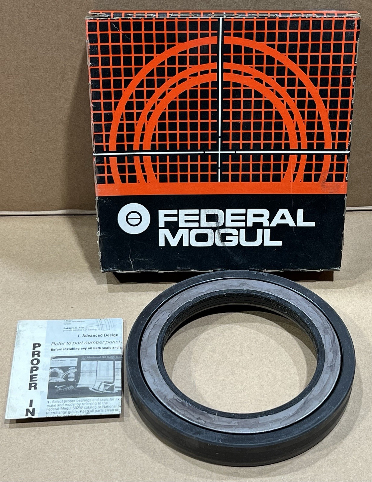 Genuine National Federal Mogul 370023A Rear Inner Axle Hub Oil Seal Ford GMC NOS