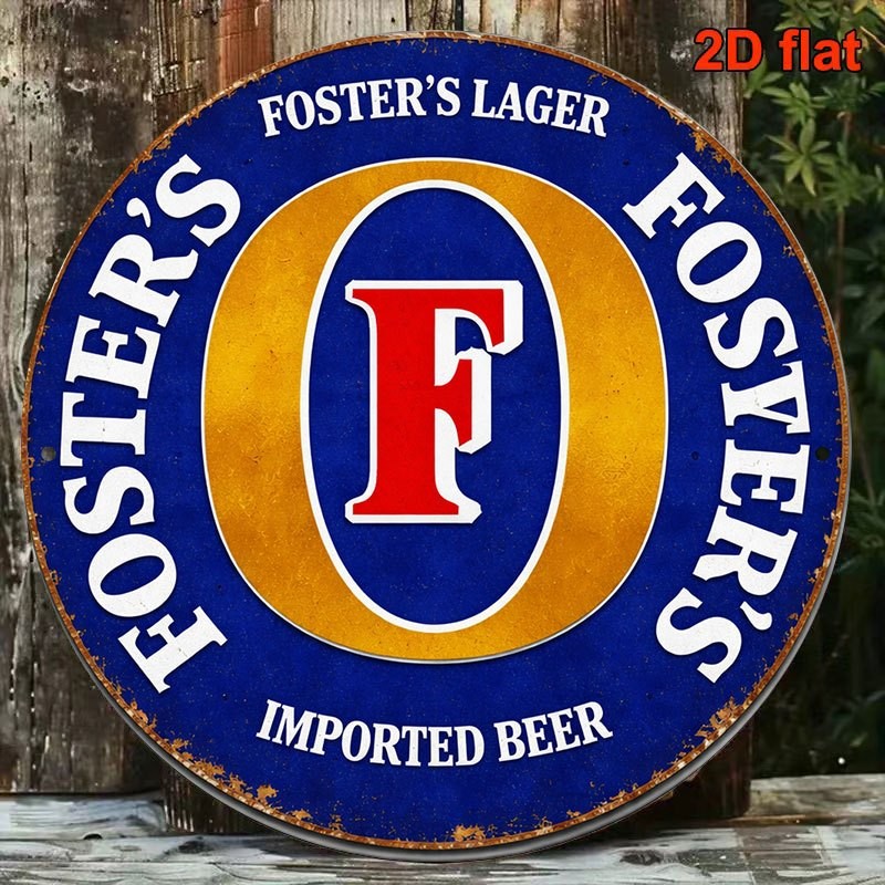 Foster's Lager Vintage Imported Beer Tin Metal Signs Home Décor 8x8 Foster's Lager Vintage Imported Beer Tin Metal Signs Home Décor 8x8
