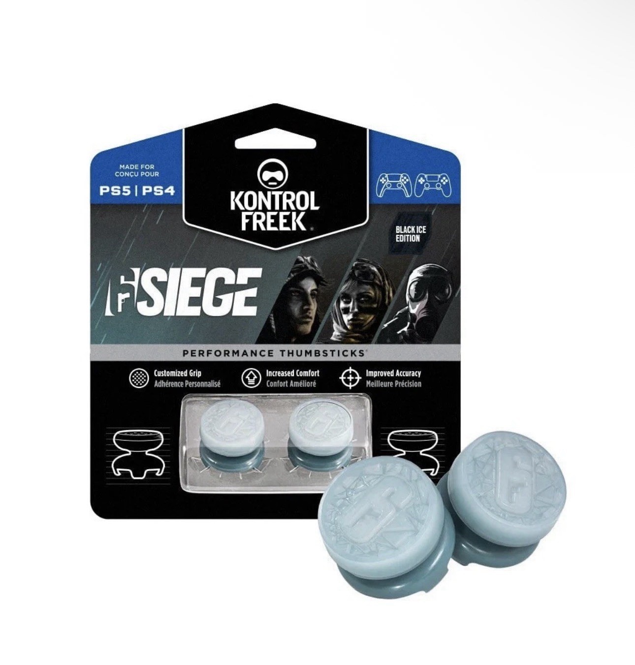 Kontrol Freek R6 Siege Black Ice Thumbsticks for PlayStation 5/4 Kontrol Freek R6 Siege Black Ice Thumbsticks for PlayStation 5/4