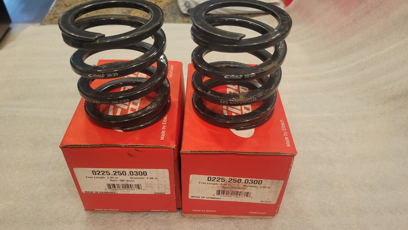 Eibach ERS 0225.250.0300 Flat Wound helper springs PAIR