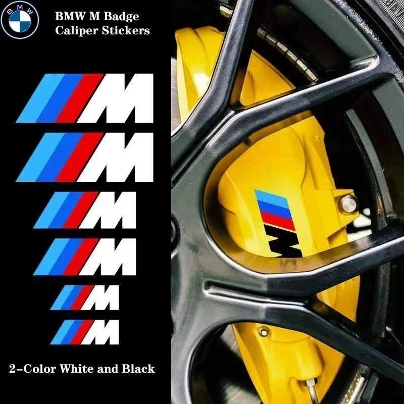 6pcs Car Brake Caliper Sticker Heat Resistant Decals for BMW
