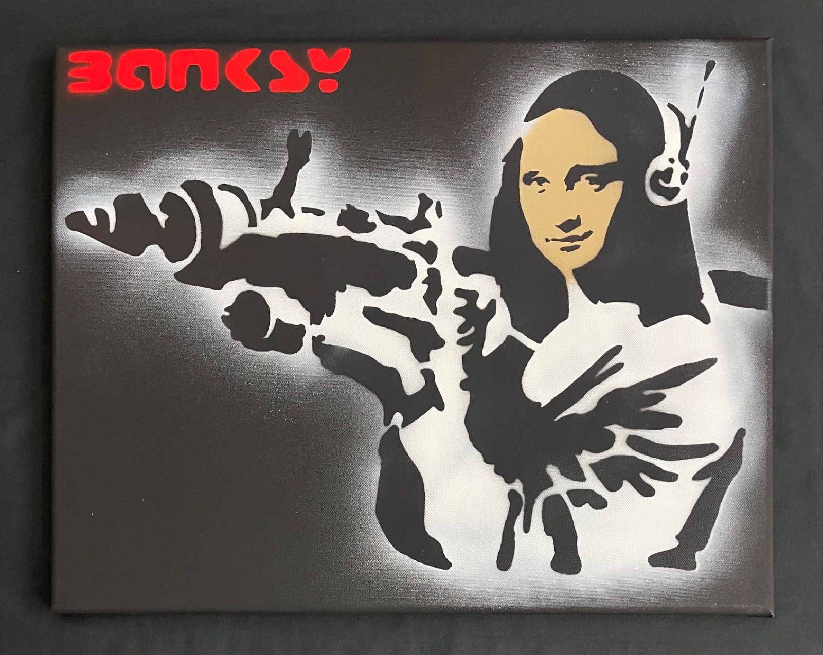 Banksy Rare Large Dismaland Painting 2015 with paperwork Banksy Rare Large Dismaland Painting 2015 with paperwork