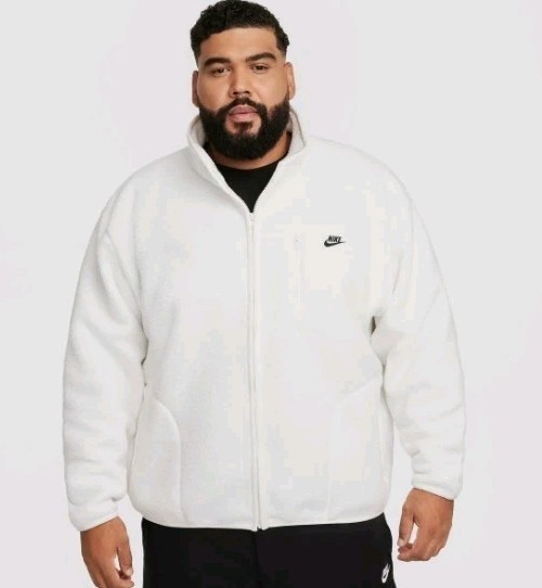 NIKE SPORTSWEAR NSW CLUB FLEECE JACKET HIGH-PILE SAIL FZ0888-133 Men\'s Size XL 