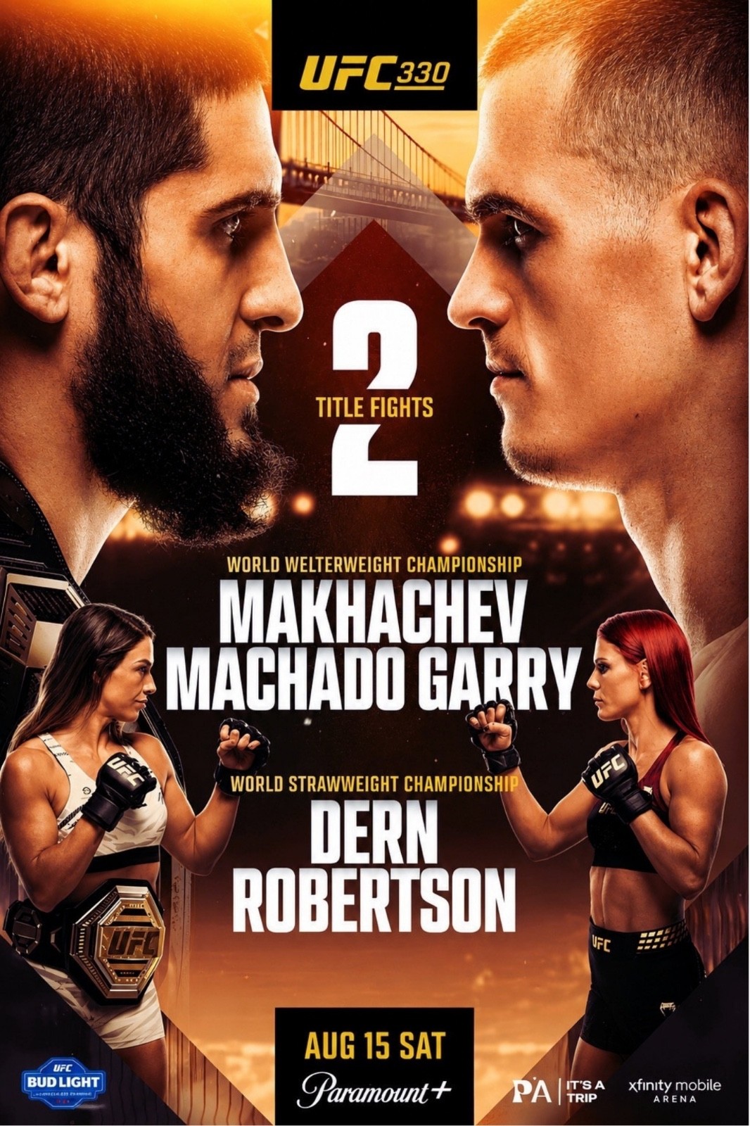 UFC 330 Makhachev Vs. Garry 12x18 Fight Poster Reprint