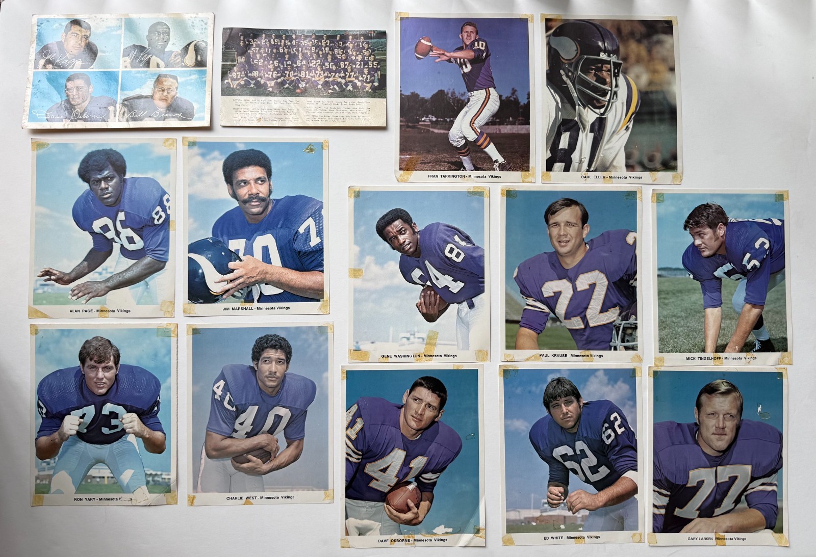 VINTAGE 1960s/70s Minnesota Vikings Football FAN PHOTOS Joe Kapp Fran Tarkenton