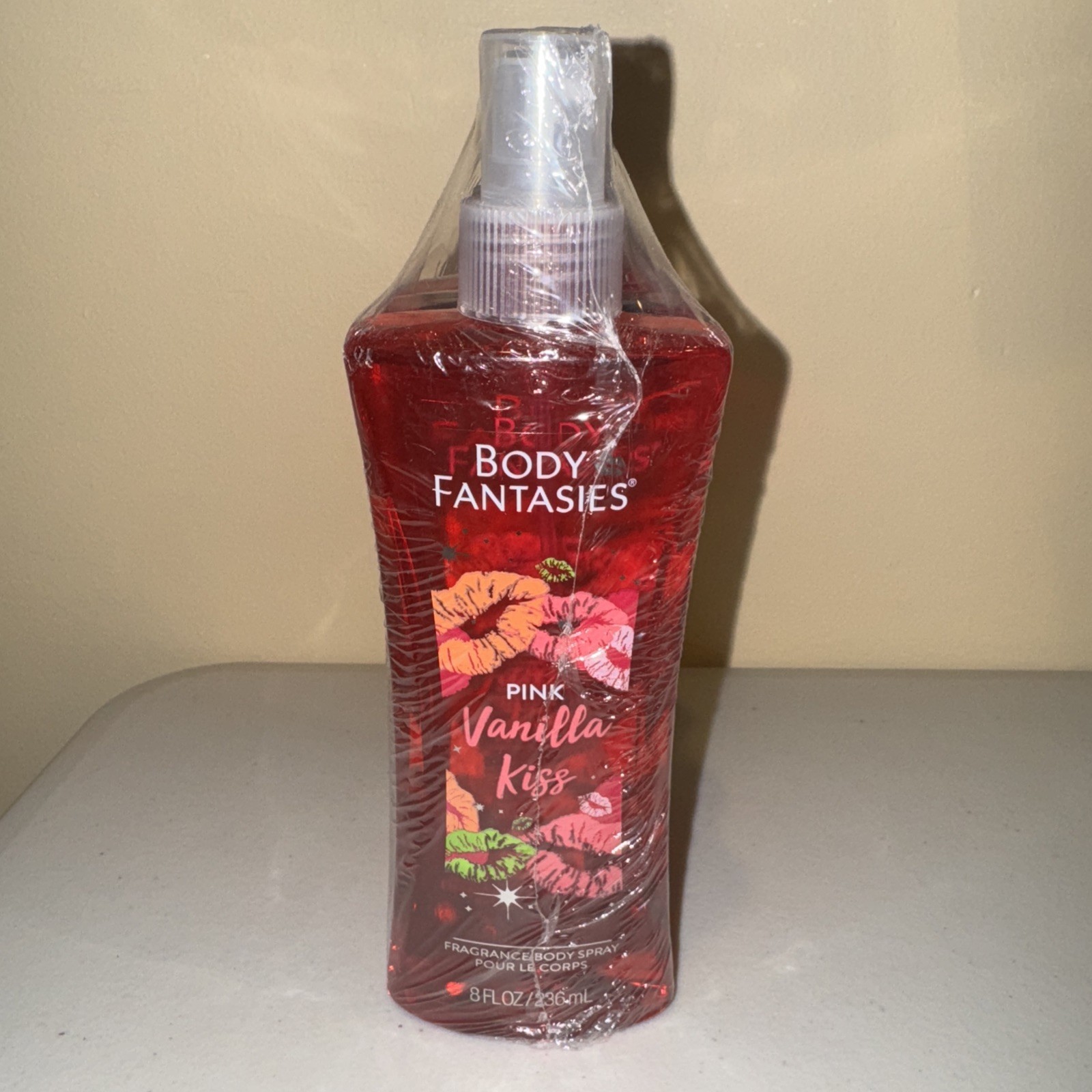 3 Bottles (8 fl oz each) Body Fantasies Pink Vanilla Kiss Fragrance Body Spray 3 Bottles (8 fl oz each) Body Fantasies Pink Vanilla Kiss Fragrance Body Spray