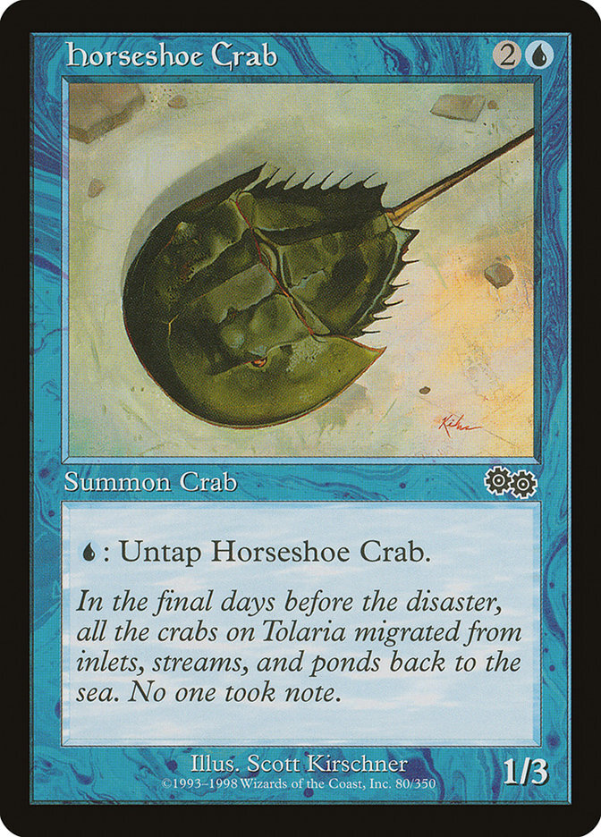MTG Magic the Gathering Horseshoe Crab (80/356) Urza\'s Saga LP