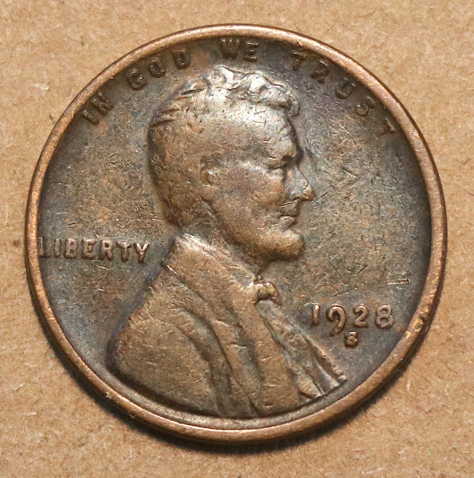 1928 S Lincoln Wheat cent Fine