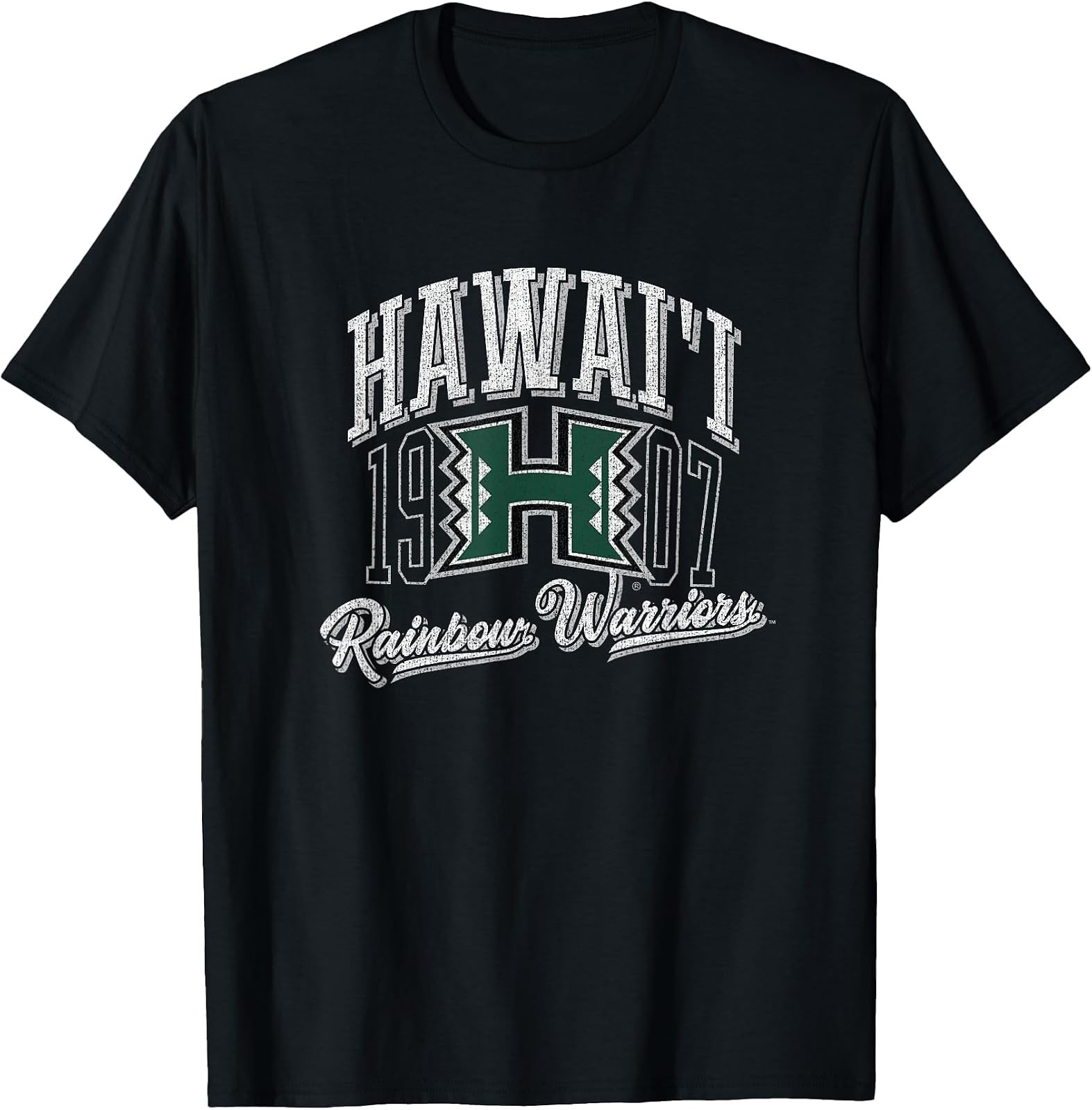 Vintage Script T-Shirt Featuring University of Hawaii Rainbow Warriors Design