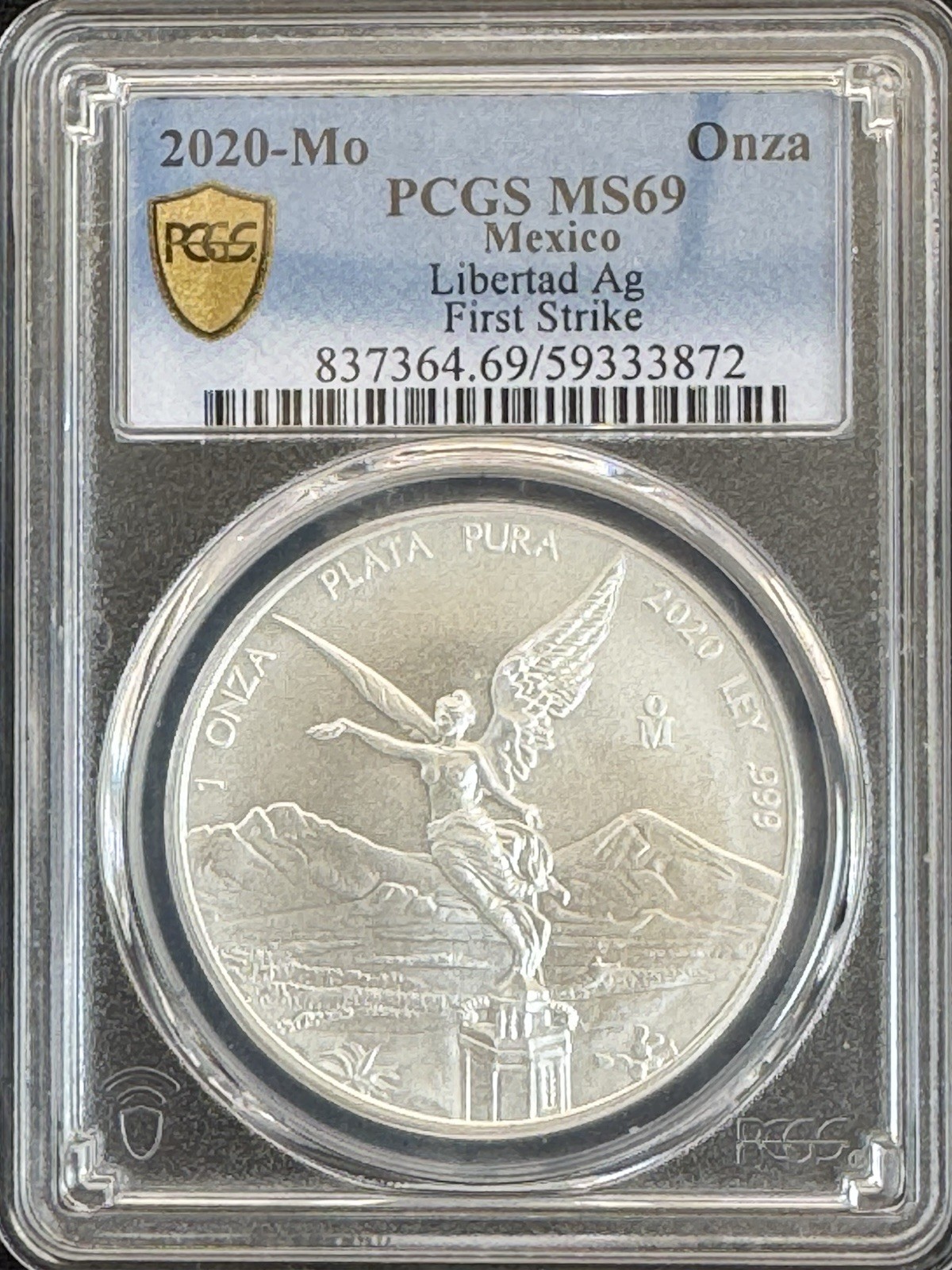 2020-Mo Mexico Libertad First Strike PCGS MS69 Gold Shield