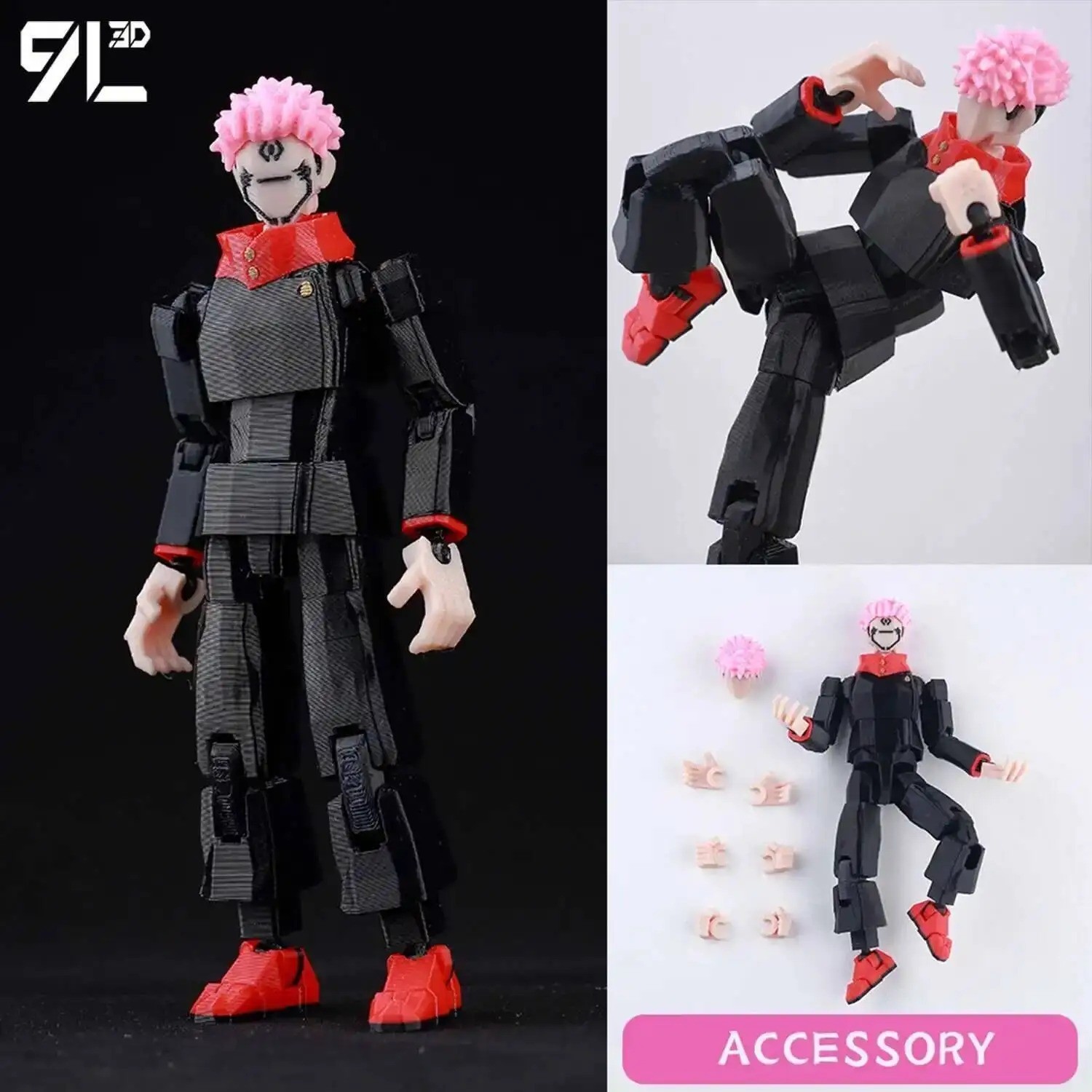 9L 3D Anime Figure Jujutsu Kaisen Sukuna T13 Movable Dummy Lucky13 Toy Gift
