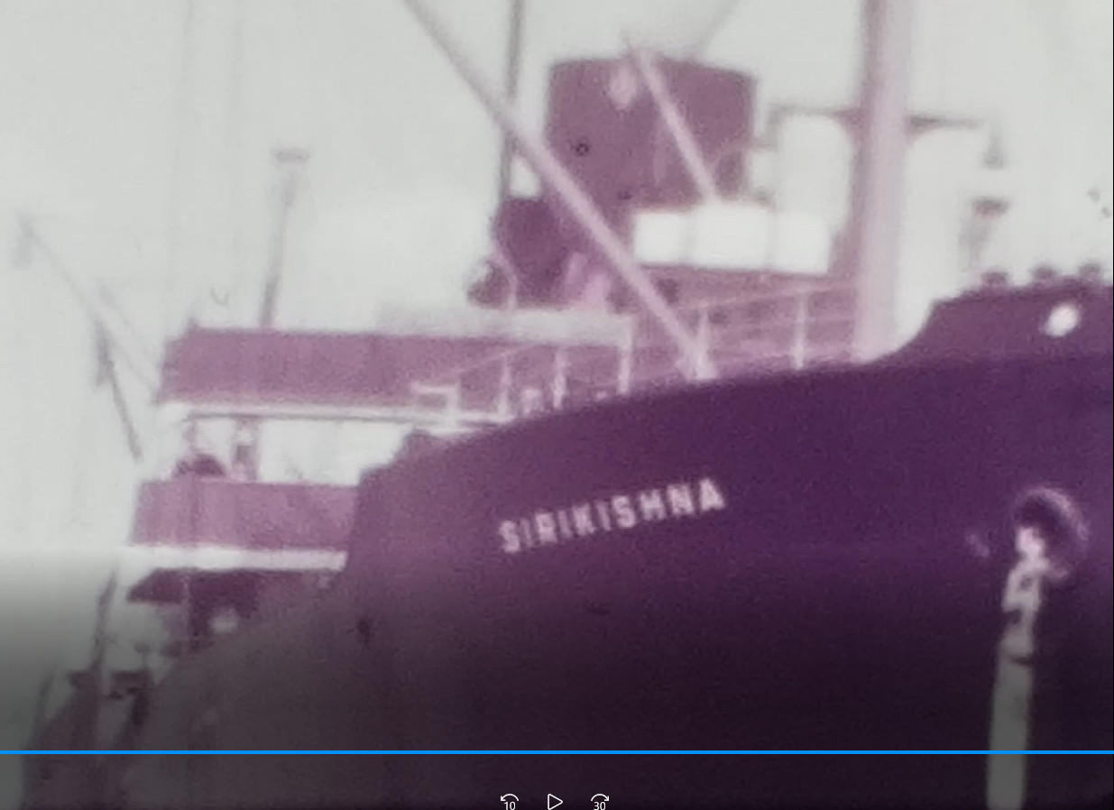 A SHIP SUNK BY UBOAT U96, SS Sirikishna, RARE 8MM HOME Movie Film Reel B823
