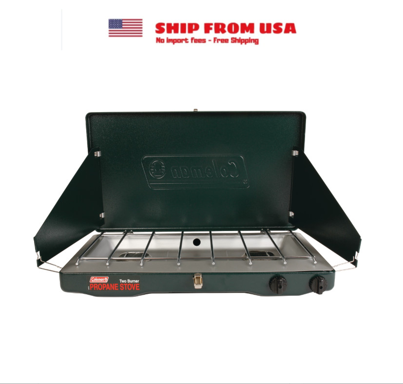 Coleman Brand, Matchlight 10,000 BTU 2-Burner Propane Stove, Black